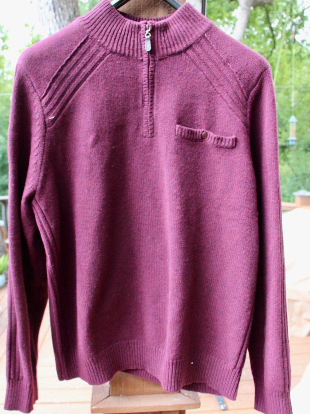 Men's size large 100 percent wool sweater from LL Bean